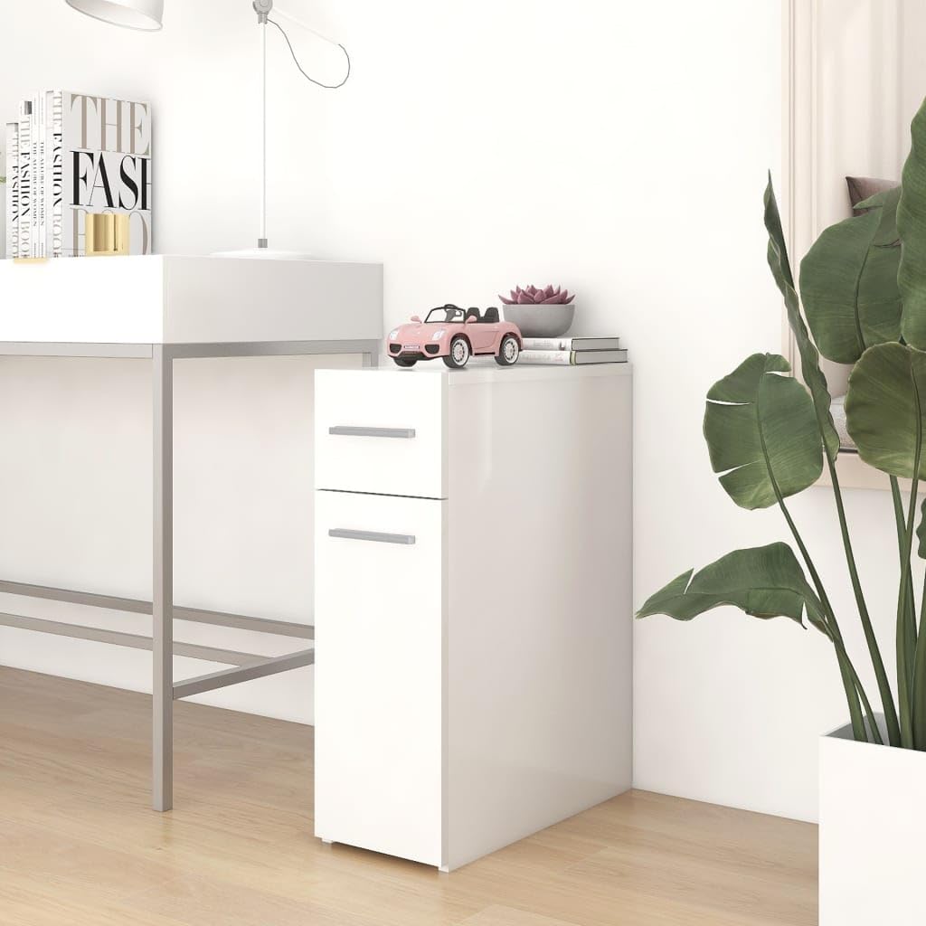 Armario farmacéutico blanco de madera 20 x 45,5 x 60 cm con mucho espacio de almacenamiento, se puede cerrar, organizador para oficina, salón, pasillo, taller y garaje