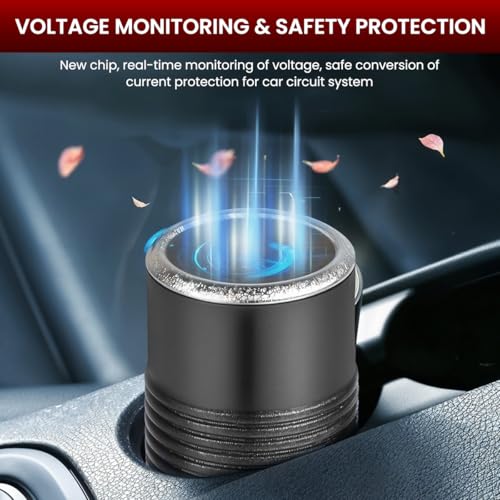 Image of STHIRA USB to Cigarette Lighter Socket, USB 5V to 12V Cigarette Lighter Converter, 1.2 Meter Long Cable, Plug and Go, Universal for 12W Devices, USB to 12V Cigarette Lighter for Car Fan, Dash Cam