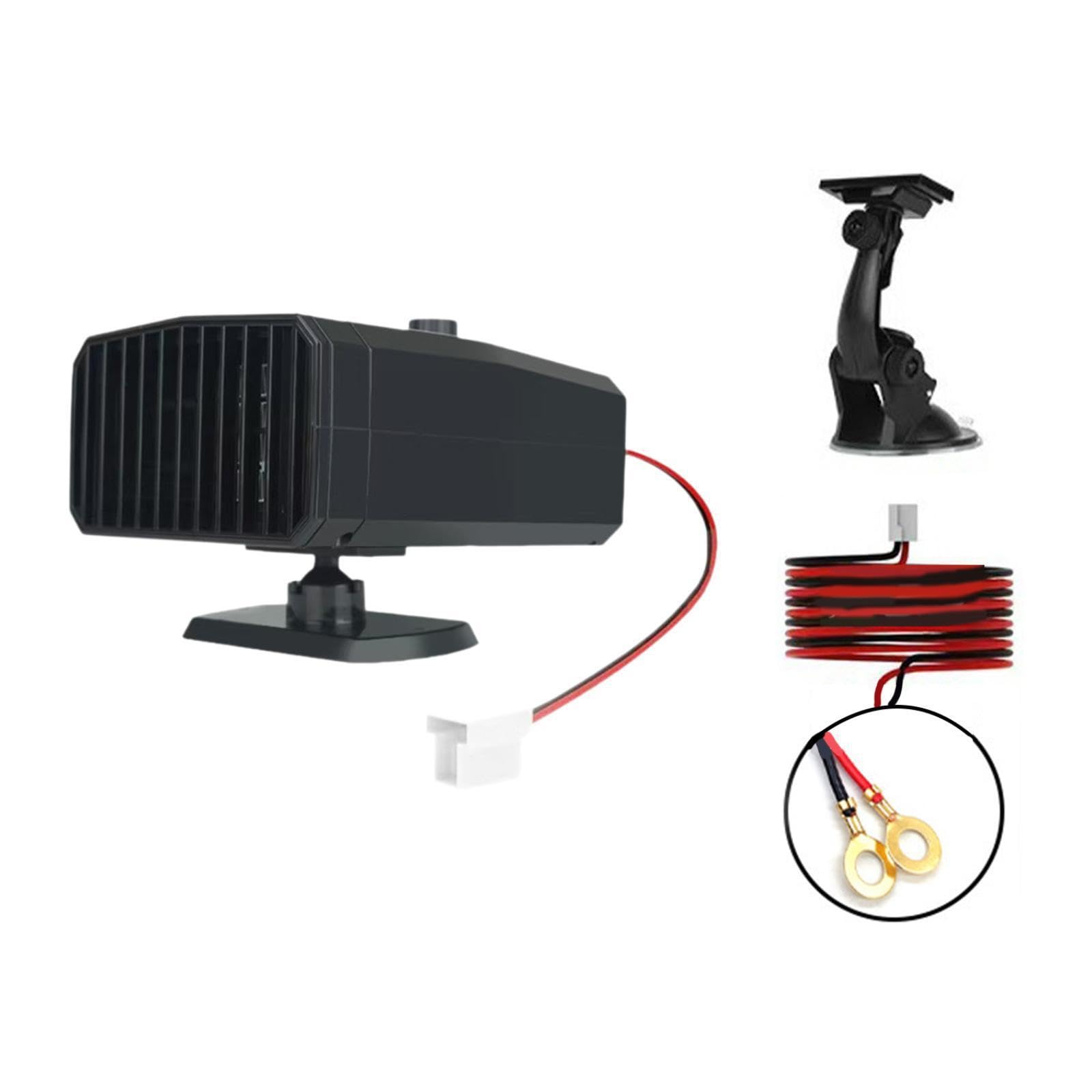 QOKLIYUI Desempañador de parabrisas de alto rendimiento, calentador eléctrico para automóvil, calentamiento rápido, accesorios premium, base giratoria 360°, alto rendimiento, fácil instalar, 500 W