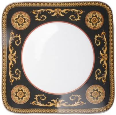 Versace by Rosenthal Medusa Red Combi Saucer 6 -Inch, square