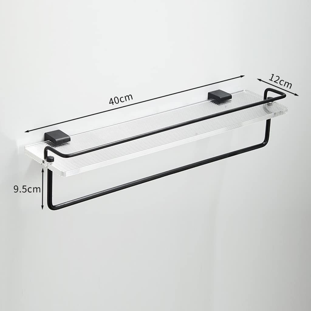 Pływający regał łazienkowy na kosmetyki, szampon, ręczniki i przyprawy kuchenne(40Cm with Rail)