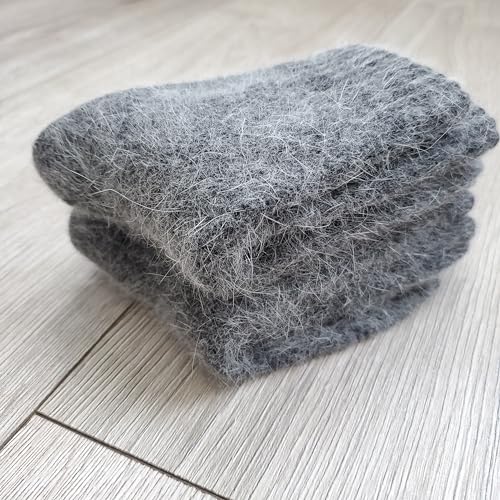 Image of 2 Pairs Plain Fuzzy Fluffy Angora Wool winter warm and soft women's socks, Christmas gift