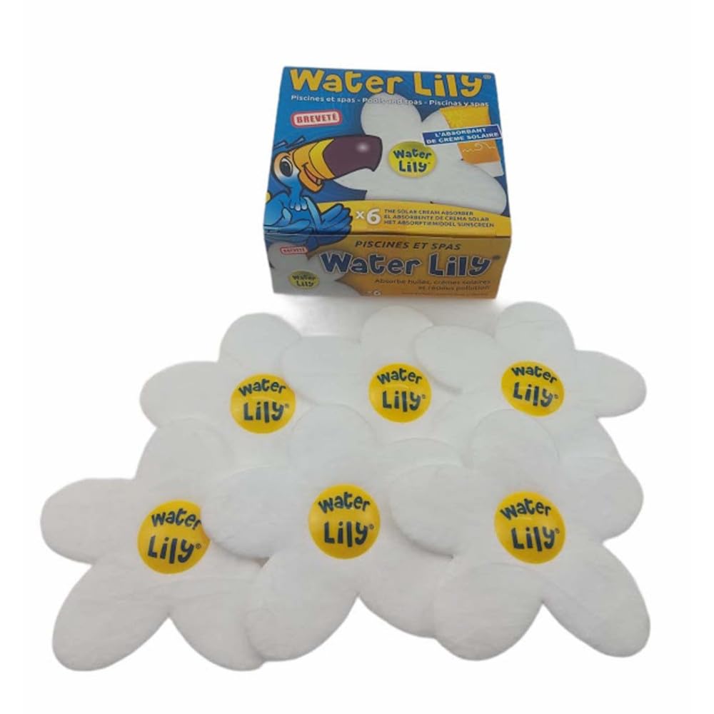 Lot de 18 fleurs absorbantes Water Lily pour piscine, jacuzzi & spa