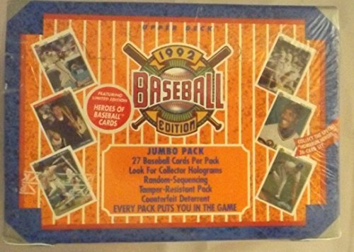 1992 Upper Deck Low Baseball Jumbo Box cadeau idéal pour collectionneur