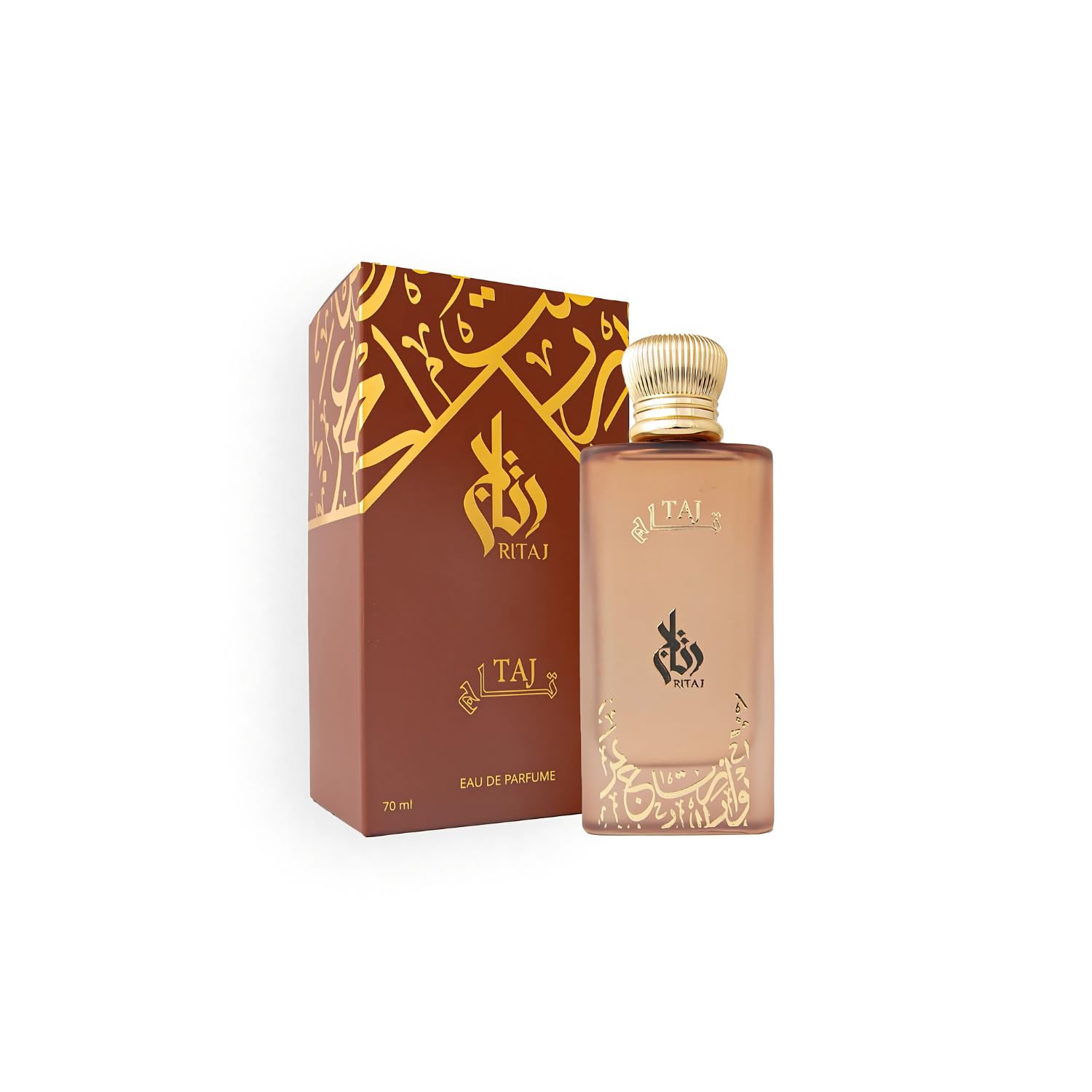 RITAJ TAJ Eau de Parfum for Men 70ml – Saffron Leather Oud Blend, Bold Arabic Oriental Perfume عطر تاج من رتاج للرجال أو دو برفيوم ٧٠ مل – زعفران، جلود، عود، عطر شرقي جريء
