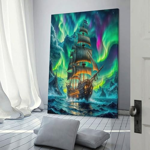 Toile navire aurore pour habiller un mur vide avec élégance 40x60cm
