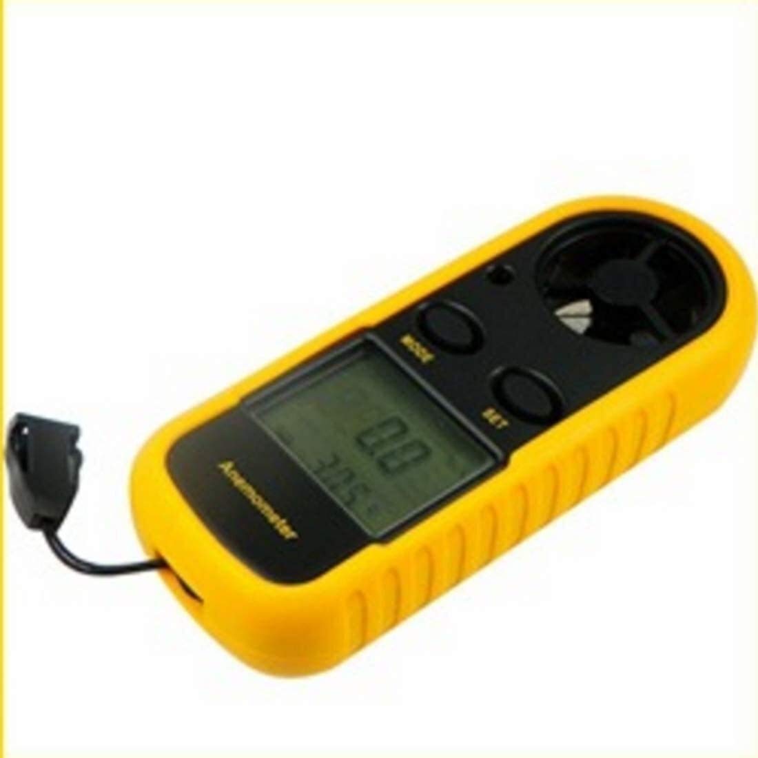 JJJ Anemometro Digitale velocità del Vento Misurazione della Temperatura della velocità di misurazione Easy di Alta precisione Piccola retroilluminazione LCD Portatile (GM816)