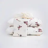 Jogo De Lençol Casal Queen King 4 Peças 100% Algodão Percal 200 Fios Estampado (Queen, Borboletas Lilás)