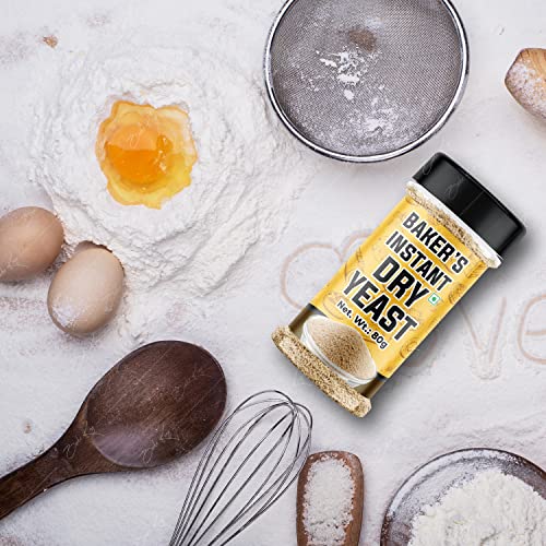 Image of BAKE KING Baker's Instant Yeast 80grm | Active Dry Yeast Powder for Baking Bread and Cake