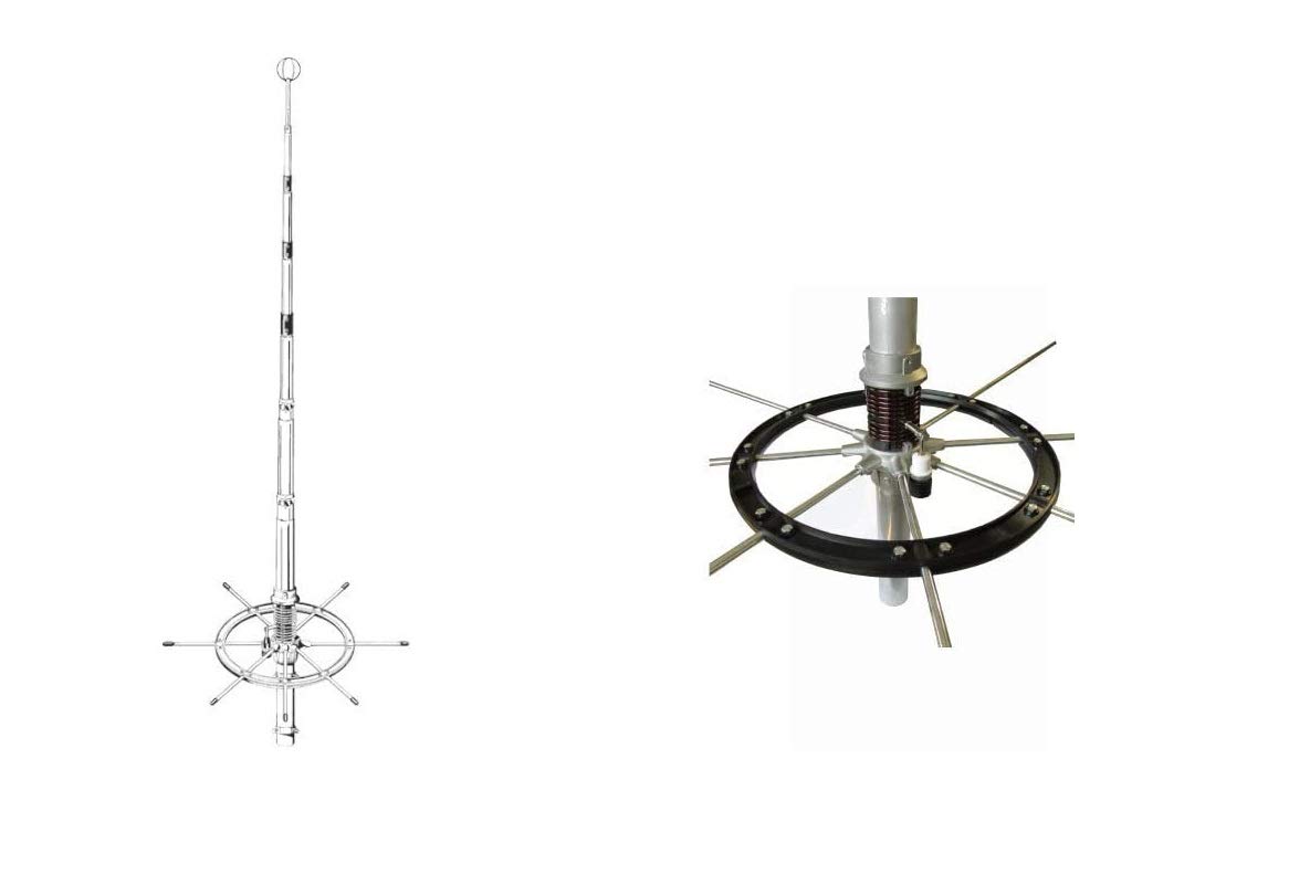 SIRIO Blizzard 2700 Antena base con anillo de refuerzo radiales – 26 ... 28 MHz tarabile 5/8 λ Ground Plane