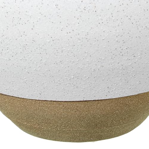 Vase céramique à anses 28cm blanc terre cuite fleurs séchées
