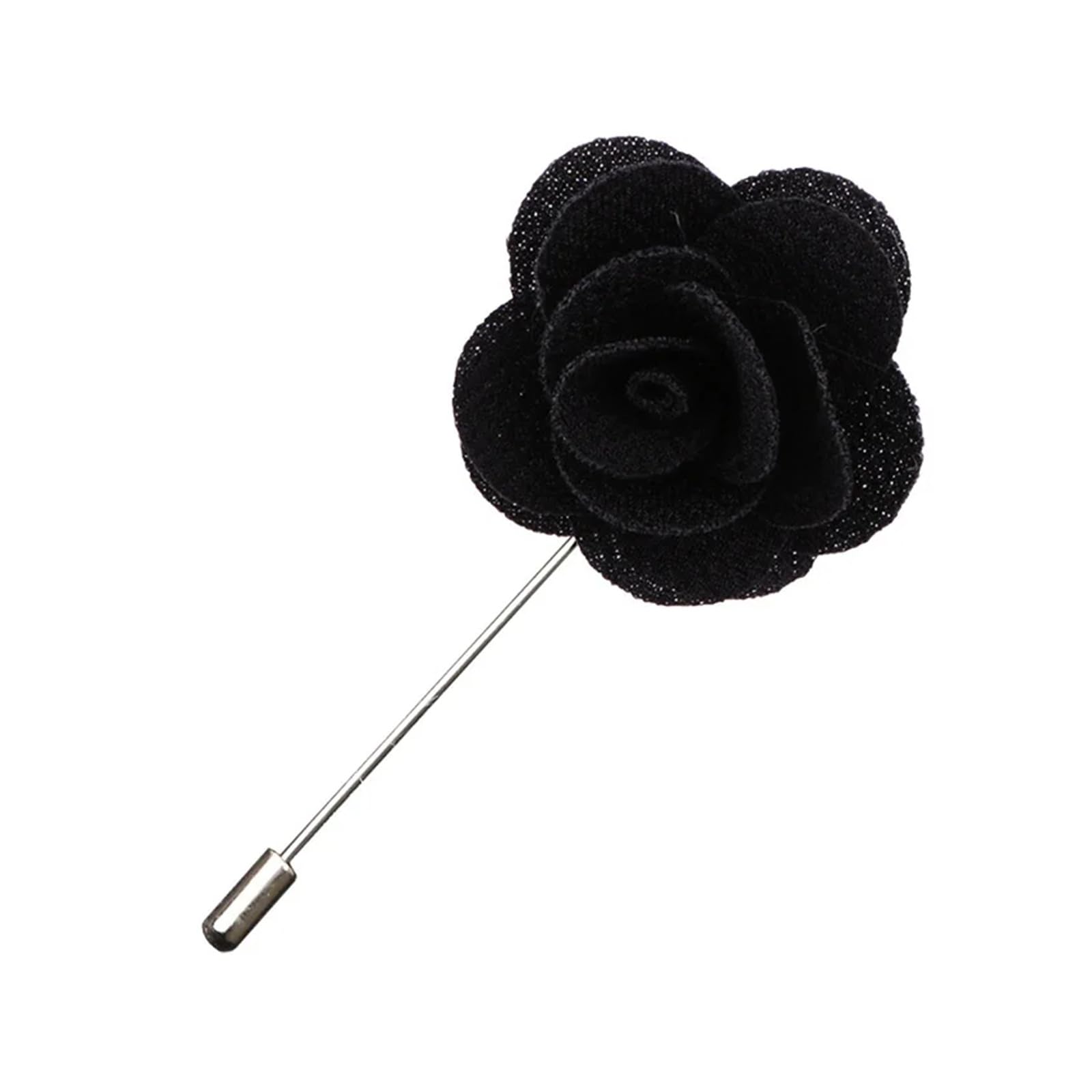 MQFBNNP Wedding boutonniere Boutonniere Men Brooch Pins Wedding Groom Buttonholes(Black)