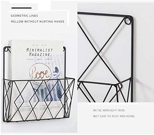 Wall Mounted Magazine Rack,Magazine Rack Wall Mounted Metal Magazine Newspaper Holder Rack,Small Metal Magazine Holder for Bathroom, Toilet and More, Newspaper Wall Mount Holder for Living Room Office