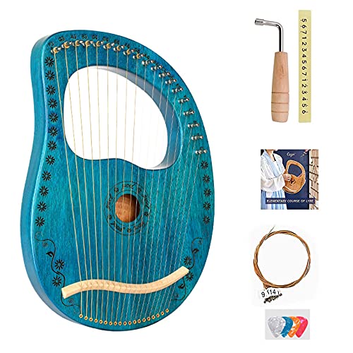 Harpe 19 cordes métalliques style antique pour apprendre la musique facilement