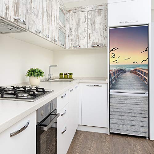 Película autoadhesiva nevera 70x190 cm cubierta lavable para cocina 4
