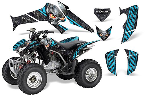CreatorX Graphics Kit Decals Stickers for Honda TRX 250 2006-2012 Graphics Danger Zone Blue Ice