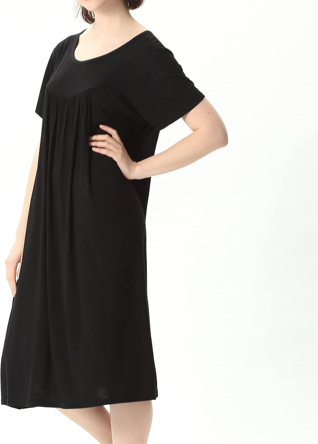 Lu's Chic Women's Plus Nightgown Short Sleeve Sleepwear Summer Pajama Dress Nightwear - Image 3