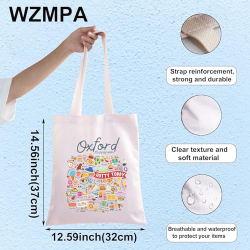 WZMPA Oxford Ohio Tote Bag Oxford Tour Gift Oxford Hotty Toddy Shopping Grocery Bag Oxford Vacation Merchandise2
