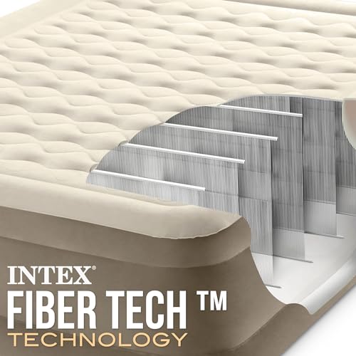 Intex Queen Ultra-Plüsch-Luftbett mit Fiber-Tech RP, aufgeblasene Größe: 152 cm x 203 cm x 46 cm (64428ND)