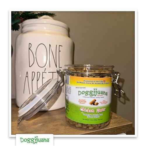 Image of Doggijuana Calming Dog Treats, Chicken, 6 oz | Multi-Benefit, Low Cal | Calming dog treats with catnip, chamomile & L-Tryptophan; natural anxiety & stress relief; low-calorie training reward