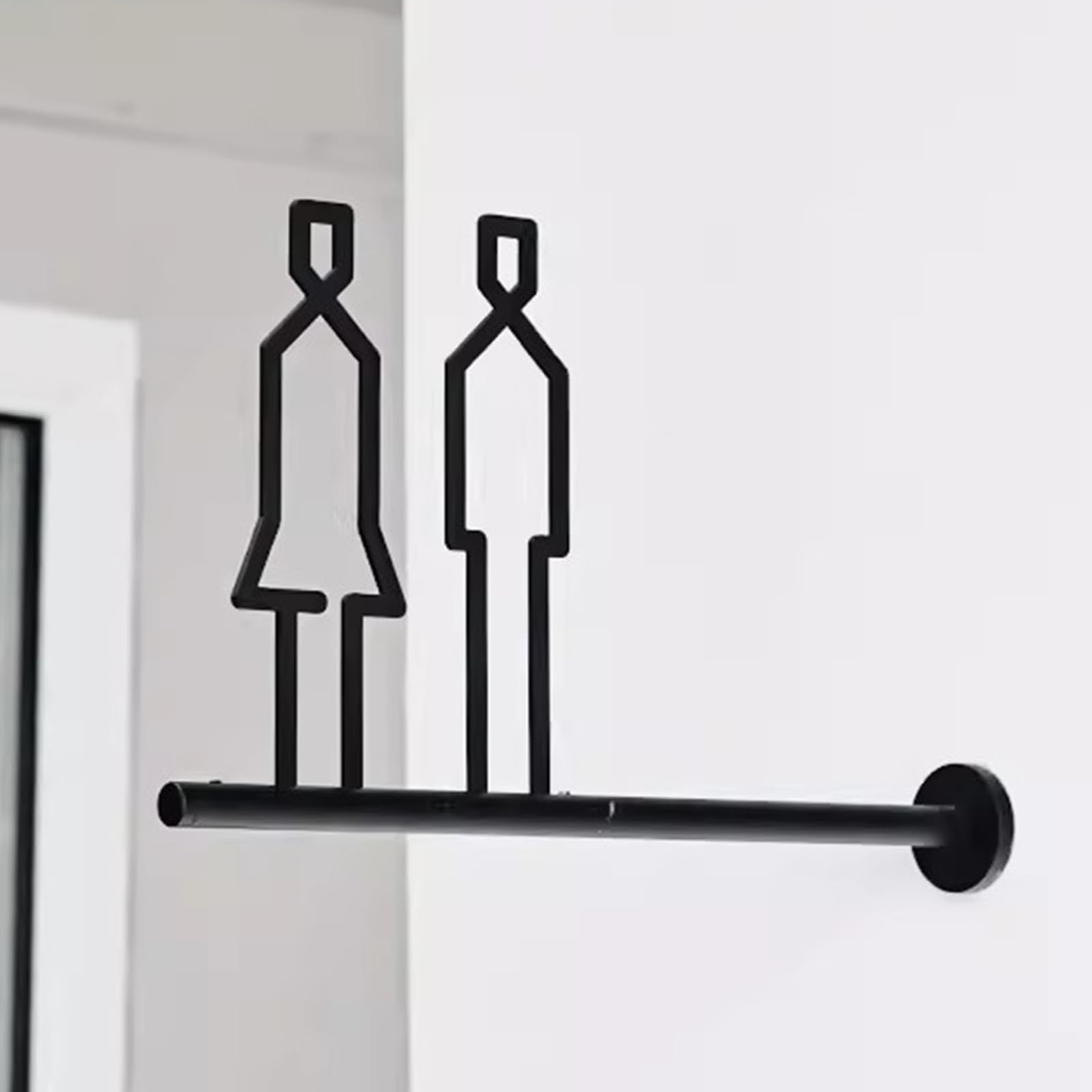 VNVFJKLO restroom sign, Wall Hanging Restroom Signs, Metal Men and Women Bathroom Door Decor Sign, Retro Look Toilet Signage for Offices, Businesses, and Restaurants(C)