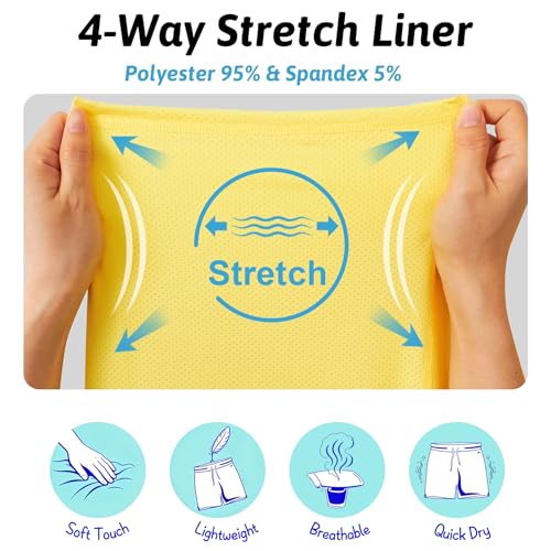 Image of Cozople Mens Swim Trunks 5.5 inch Compression Liner Swim Shorts Boxer Brief Lined Quick Dry Bathing Suit Swimwear