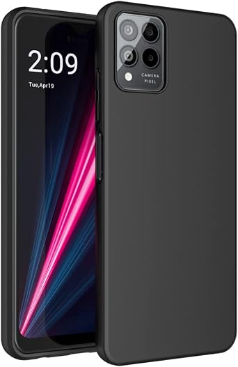 for T-Mobile REVVL 6 Pro 5G Case, REVVL 6X Pro 5G Case, Slim Fit Design, Flexible Frosting TPU Scratch-Resistant Phone Case, Black