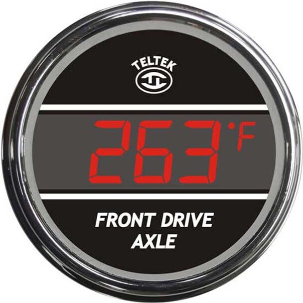 Replacement for Freightliner Classic XL 132 Year 2009 RED Digital AXLE Temperature Gauge Front Drive 100-300 Degree F by Technical Precision