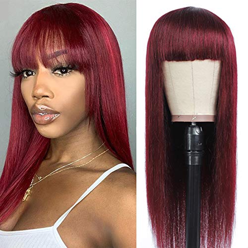 Long Straight Wig With Bangs for Women 28 Inch Ombre BuG Long Synthetic Hair Wigs With Bangs for Daily Use(28Inch, Ombre BUG)