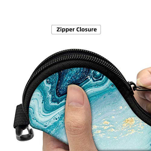 Image of Sunglasses Soft Case with Carabiner Ultra Light Neoprene Zipper Glasses Case