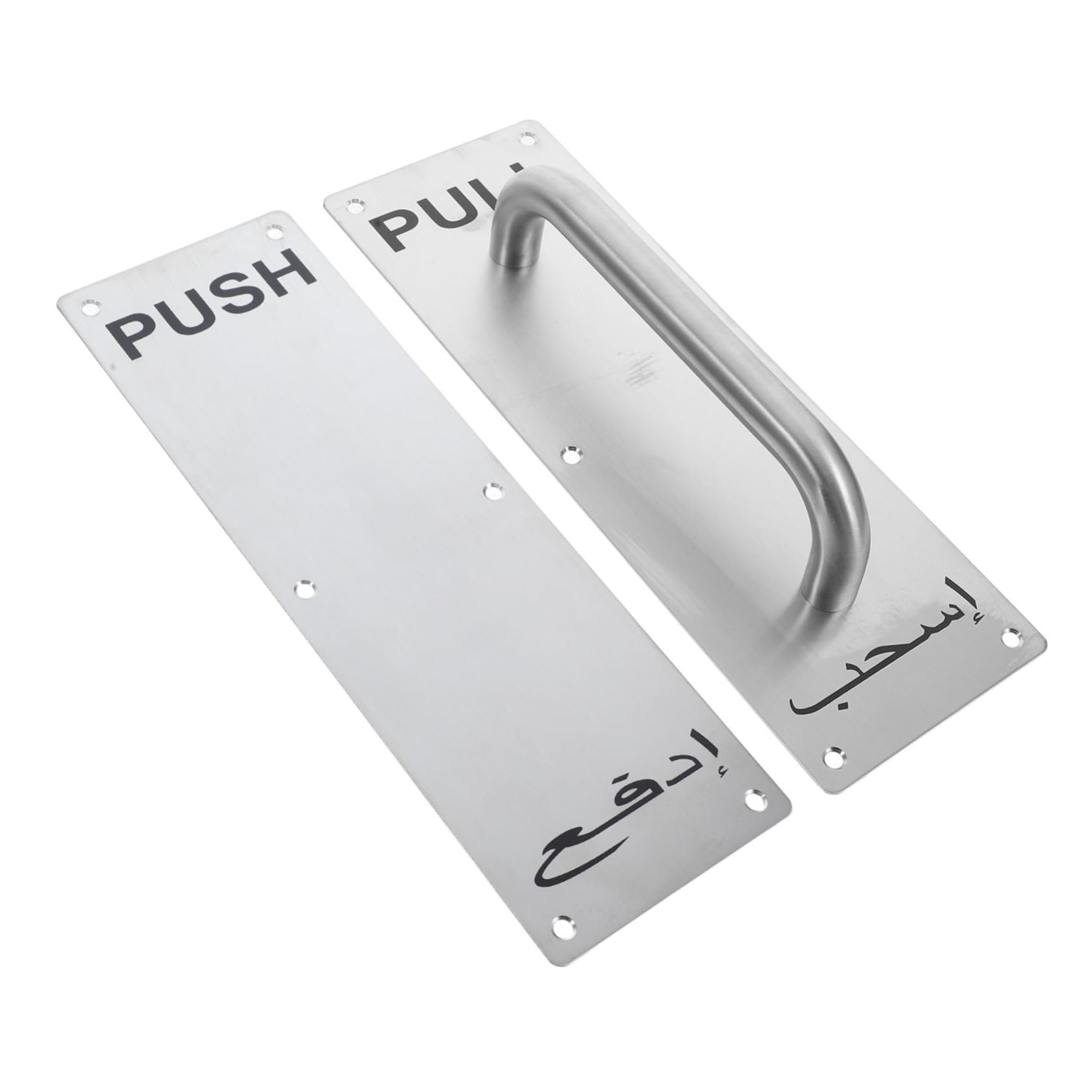 Poignée de porte coulissante en acier inoxydable lot de 2 poignées argentées pour porte de grange