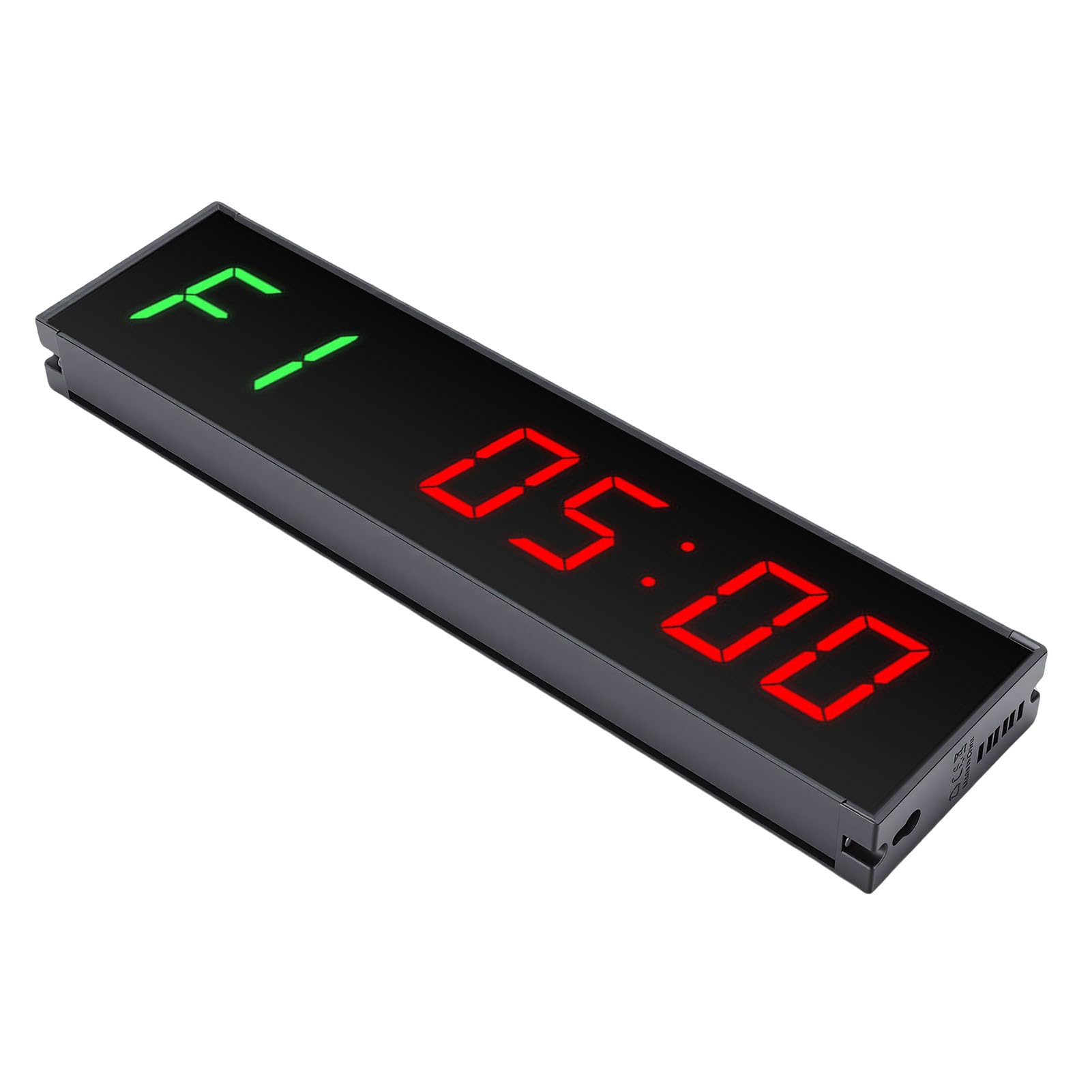 Minuteur de Gym à Brancher Bleu 3,8 cm Écran LED à 6 Chiffres Télécommande Compte à rebours Chronomètre avec 6 Modes d'entraînement pour l'entraînement Physique
