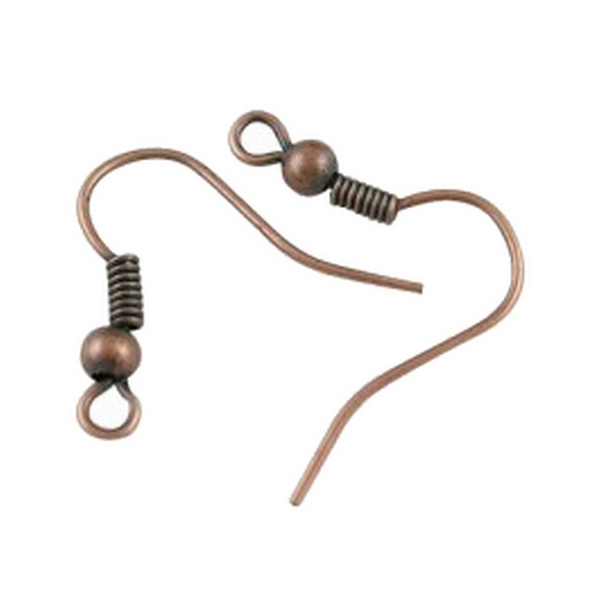 Lote de 60 Ganchos montaje pendientes metal cobre 18 mm – patines – Creation joyas perlas