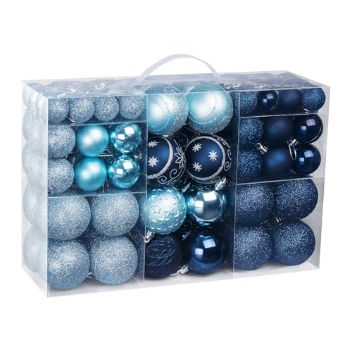 Hengsong Christbaumkugeln Blau,Blaue Weihnachtskugeln,100...