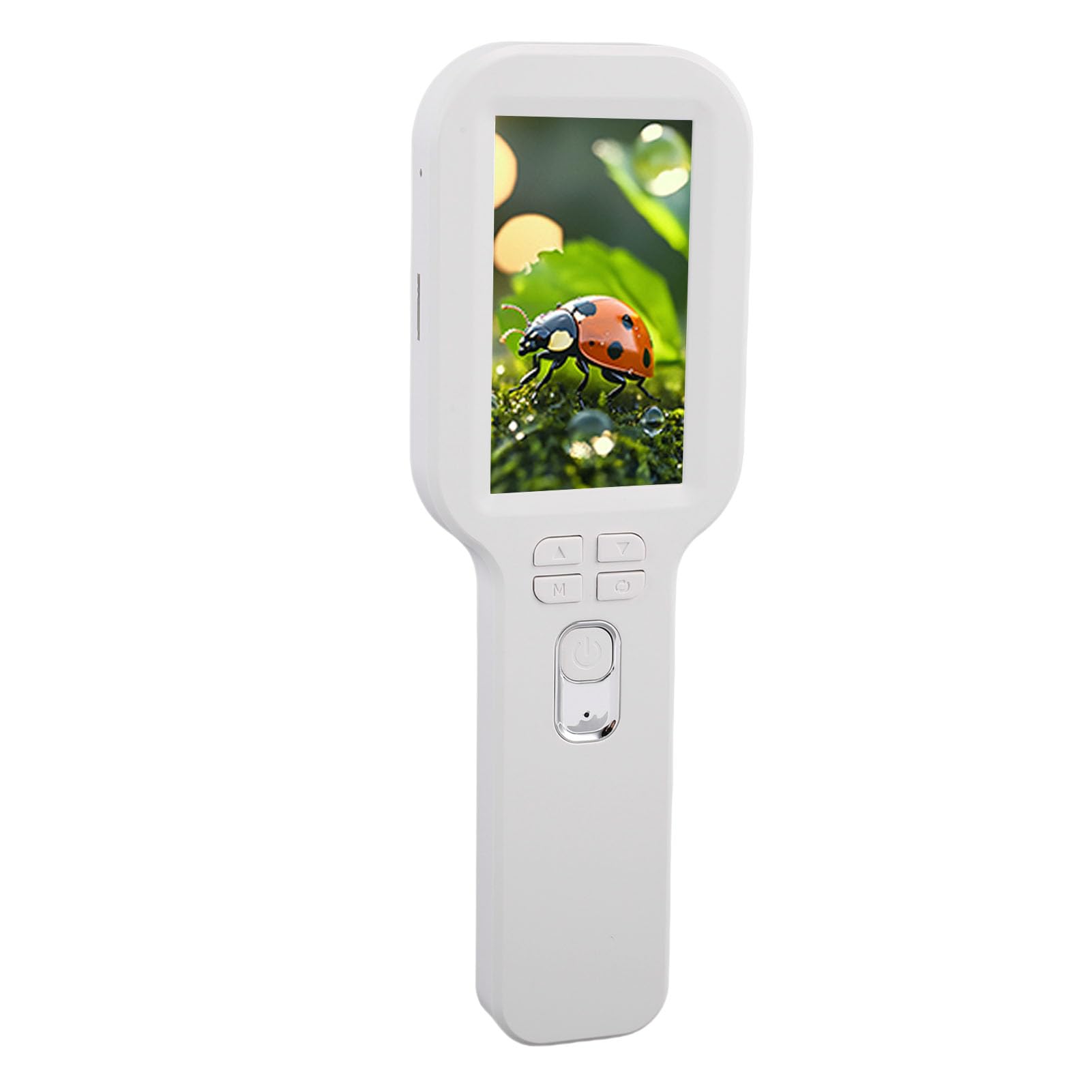 GOWENIC Microscopio Digital de Bolsillo con Aumento de 5-500X, Diseño Ergonómico para Inspecciones Antiguas y Observaciones Cercanas (White)