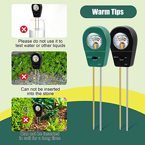 Xuhal 6 Pcs 3 In 1 Soil Tester, Moisture/Fertility/Ph Tester Garden Planting, Soil Ph Sensor Meter Soil Hydrometer Sensor For Plant Care, Garden Home Farm Indoor And Outdoor Use, No Battery Required #TOP6