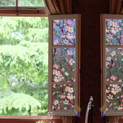 Vinilo Decorativo Floral Rosa para Ventanas 40 x 16 in miniatura 2