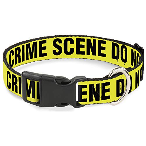 Collar de perro Crime Scene Do Not Cross ajustable de 9 a 15 pulgadas 2