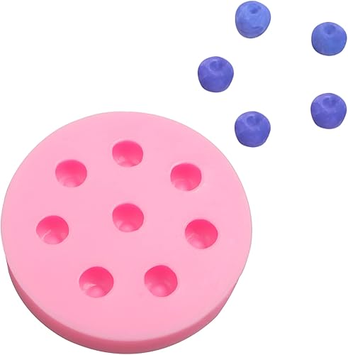 Miniatura 7 de Moldes de silicona con forma de dona de helado, 5 unidades, moldes de fondant de frutas y arándanos para decoración de pasteles de chocolate,