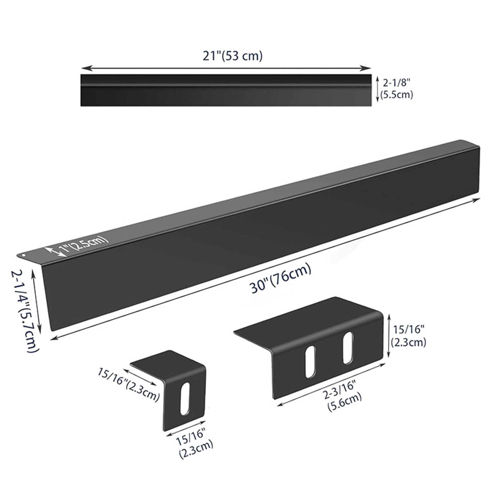 Kit de remplissage pour espaces de poêle de 76,2 cm en acier inoxydable pour derrière entre les bandes