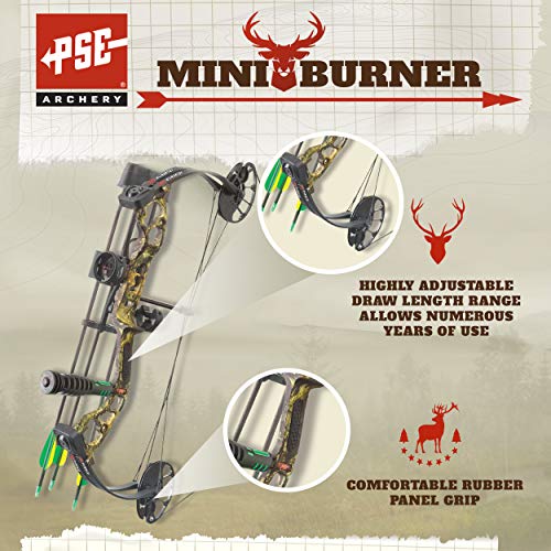PSE ARCHERY Mini Burner Compound BowHuntingArrowSet Left Hand