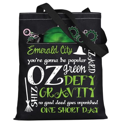 LEVLO Witch Musical Tote Bag Witch Fans Defy Gravity Musical Witch Shoulder Bag (Defy Gravity BT)