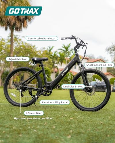 Gotrax Dolphin 26″ Electric Bike, Max Range