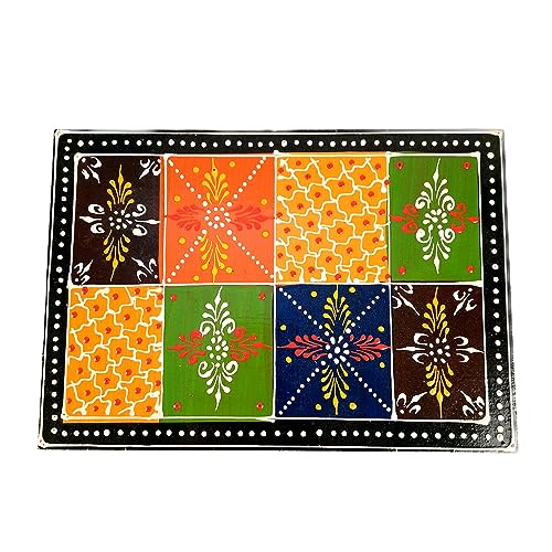 Image of Apka Mart The Online Shop Jewellery Box | Decorative Wooden Jewelry Box | Multi-Purpose Storage Box - for Home, Dressing Table Decor, Storage & Gifts - (7X10) Inch (Wood, Multicolor)