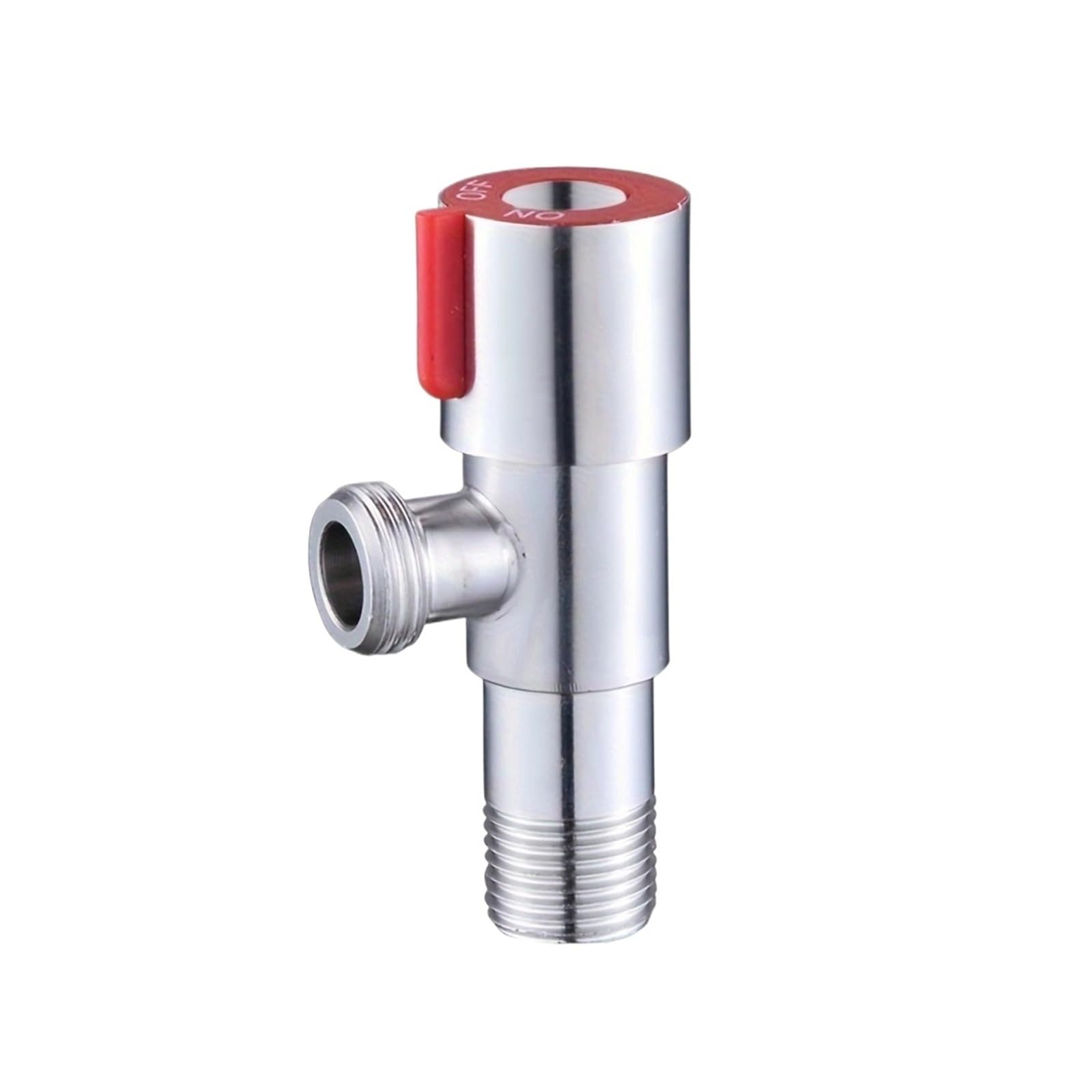 Yilwpv Red 2 Pcs Faucet Angle Valve Stainless Steel Hot And Cold Drain Toilet Water Stop Triangle Switch For Bathroom(Red)