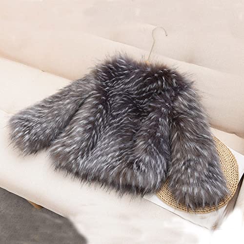 Kids Baby Girls Long Sleeve Furry Coat Faux Fur Coat Jacket Winter Thick Warm Fleece Fuzzy Coat Outwear Clothes3