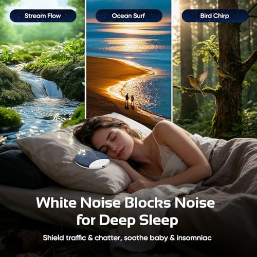 Trision 2026 Upgraded Pillow Speaker for Sleeping, Ultra-Thin 1.2cm Under Pillow Speaker with White Noise Timer & Bone Conduction, Wireless Sleep Aid for Side Sleepers — view 6