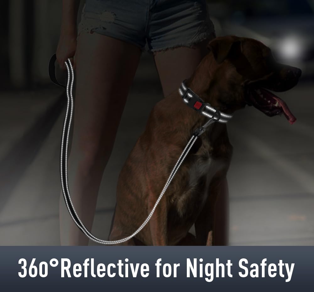 Airtag, collare per cani e cuccioli, collare riflettente per cani con supporto AirTag, morbido imbottito e fibbia di sicurezza, collare in nylon regolabile per tutte le razze, nero