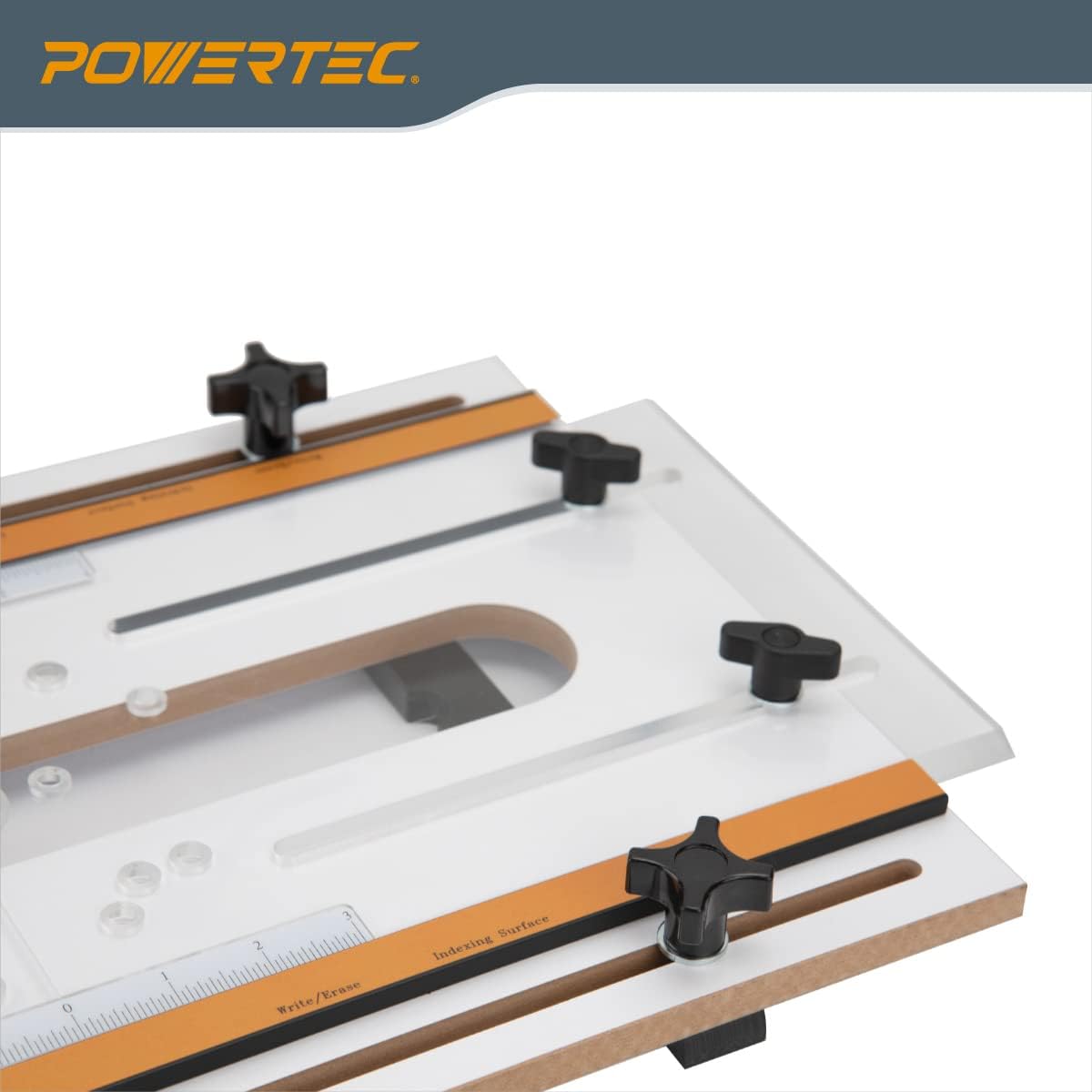 POWERTEC 71399 Router Fluting Jig, Router Jig for Precise Flutes, Router Table Accessories - - 