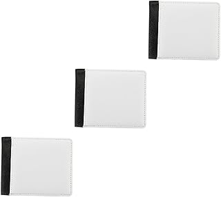 VILLCASE 3 Pçs Carteira De Transferência De Calor Bolsa Masculina Carteira Fina Para Homens Bolsa Titular Do Cartão De Transferência De Calor DIY Bifold Carteira De Couro Em Branco
